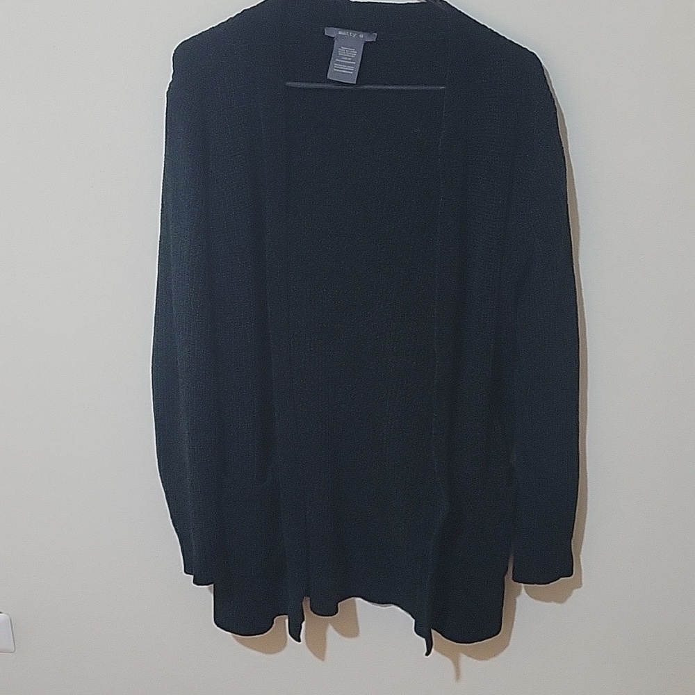 Matty M Black and Burgundy Cardigan Sweater - Picture 2 of 3